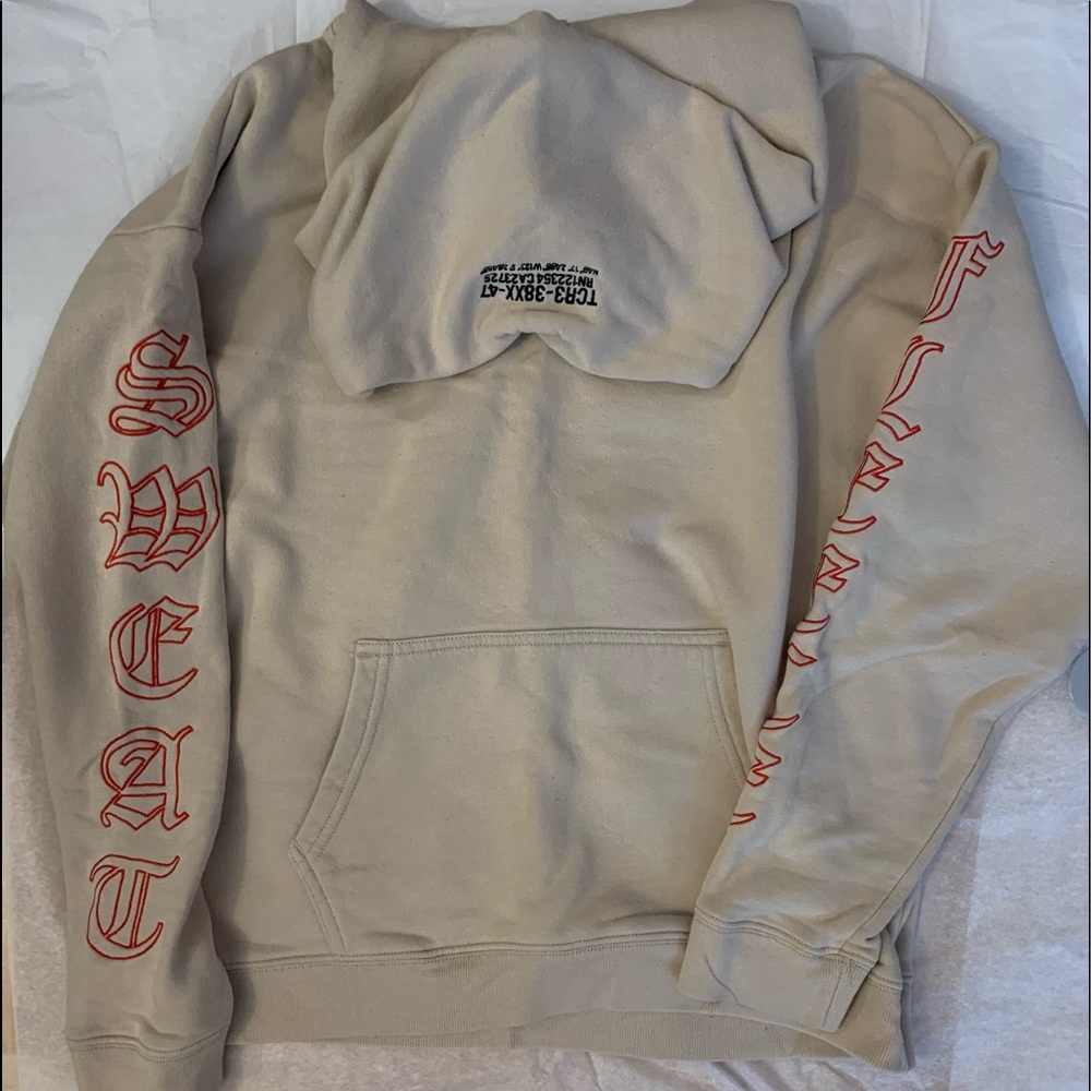 ARITZIA TNA Beige Embroidered Hoodie